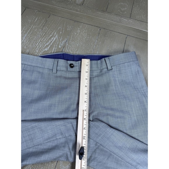 Ted Baker Pants Mens 33x29 Gray Jefferson Wool Dress Flat Front Canada Formal - Picture 6 of 11
